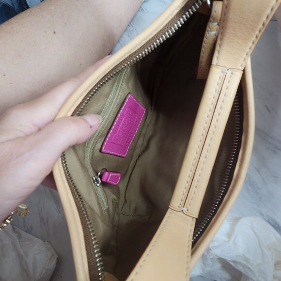 Like New Coach Hampton Multi-Colored Striped Handbag - Picture 12 of 13